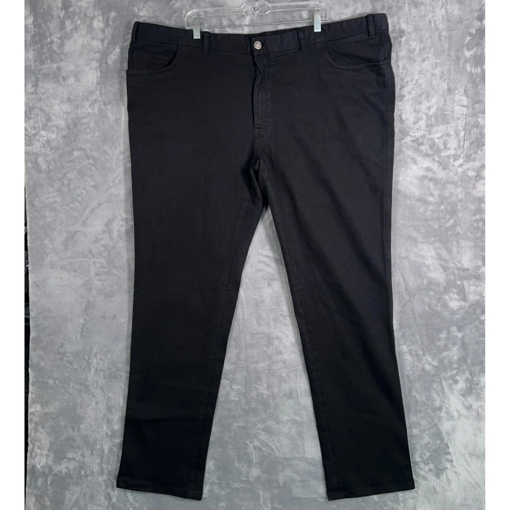Brioni Chamonix Straight Slim Black Jeans Mens 50x35 Comfort Fit Stretch Denim